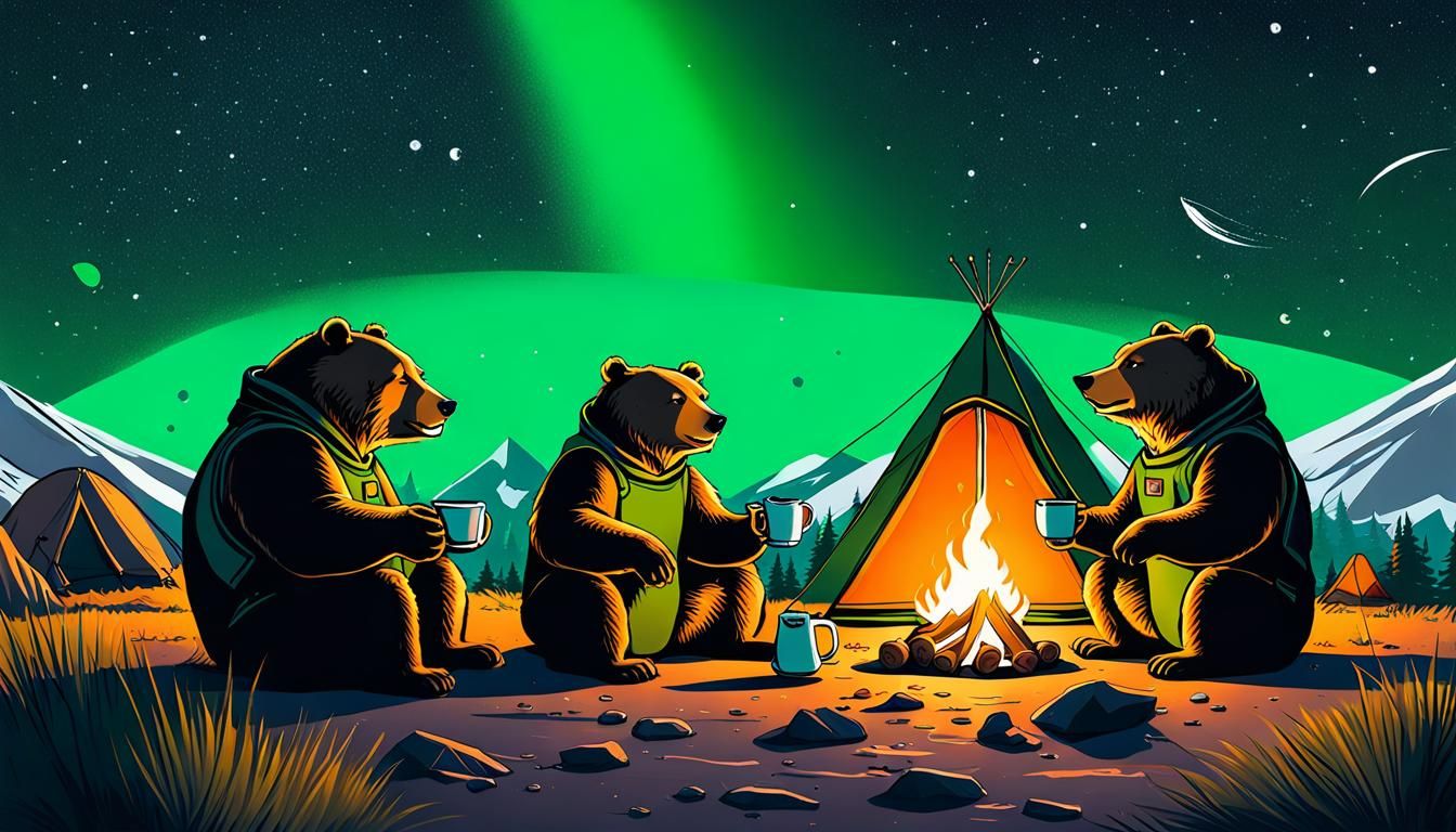 Gay Space Bears Camping on Titan