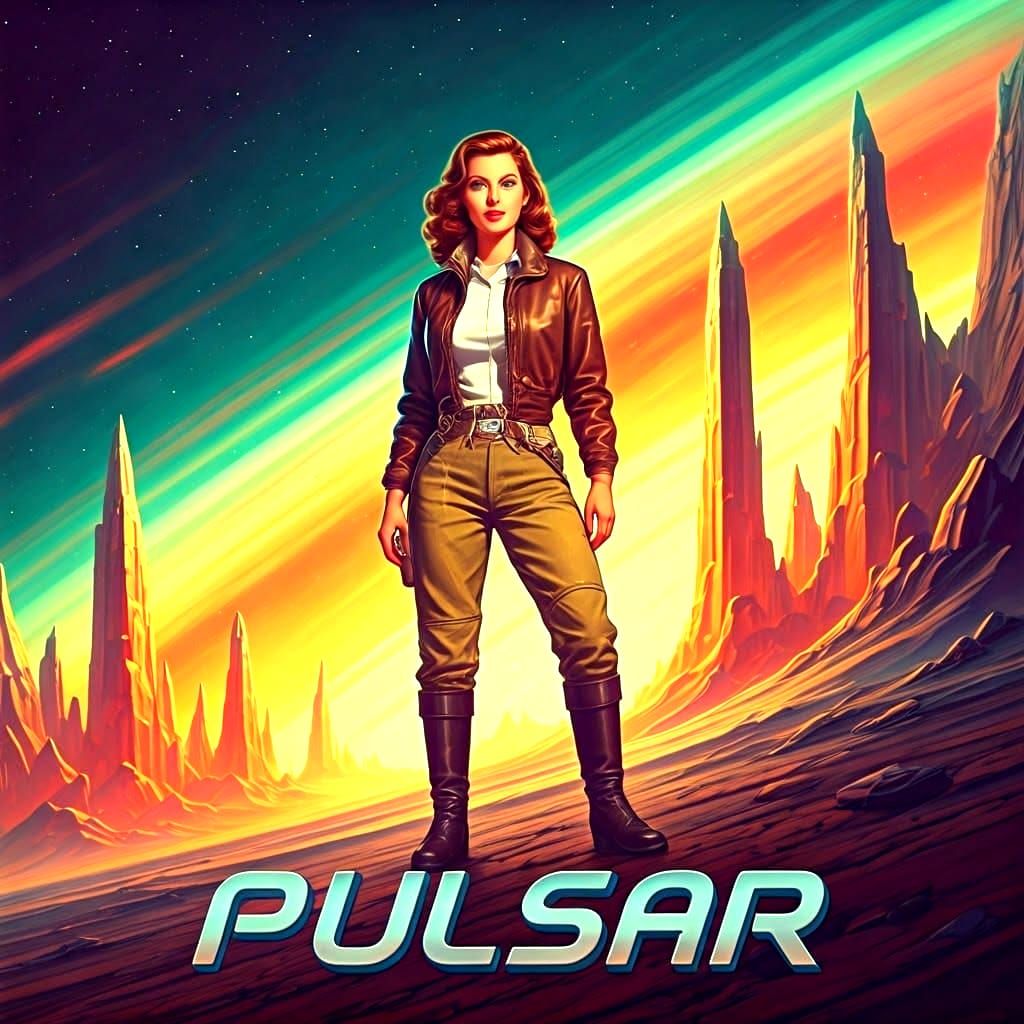 Retro Sci-Fi Pulp Cover: Woman on Alien World