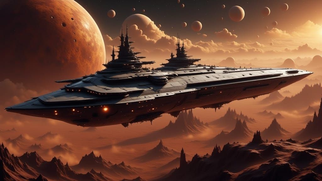 Colony Ship Departs Mars for New Star System