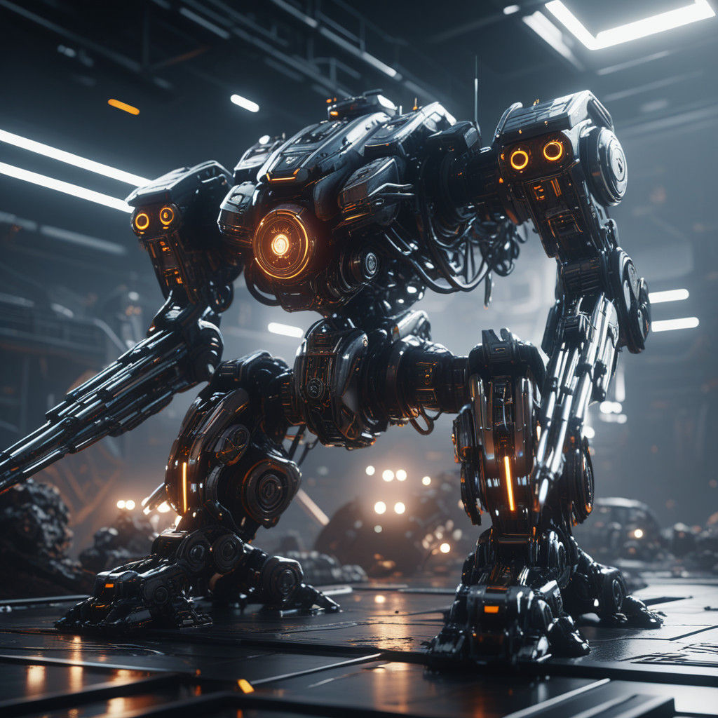 Grimdark Mecha in Epic Cinematic Style