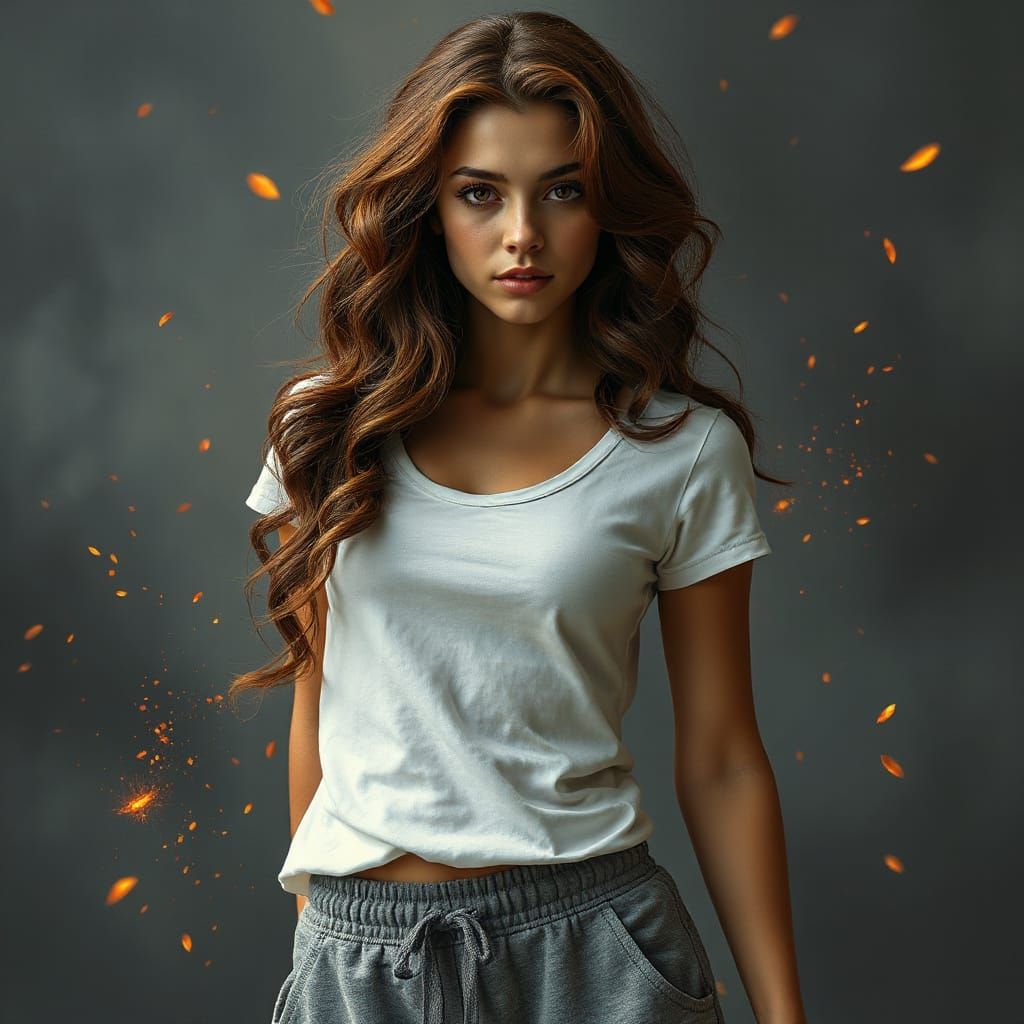 Dystopian Goddess with Fire Powers: A Matte Painting