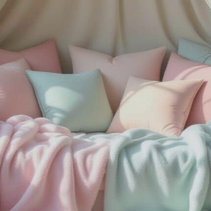 Pastel Textiles Form Comfortable Nest