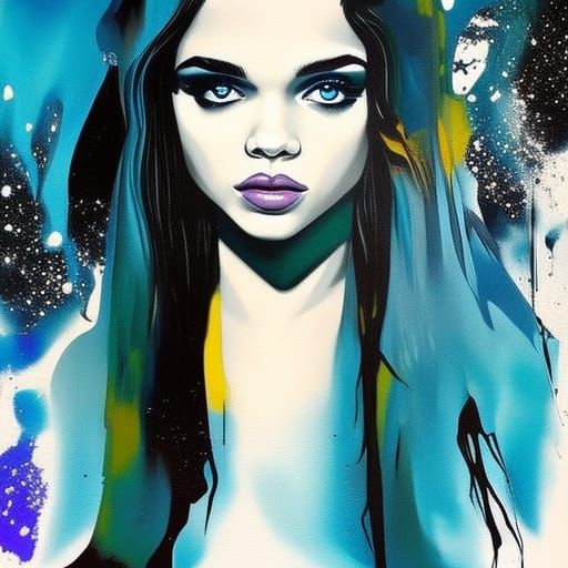 India Eisley as Cyberpunk Graffiti Princess