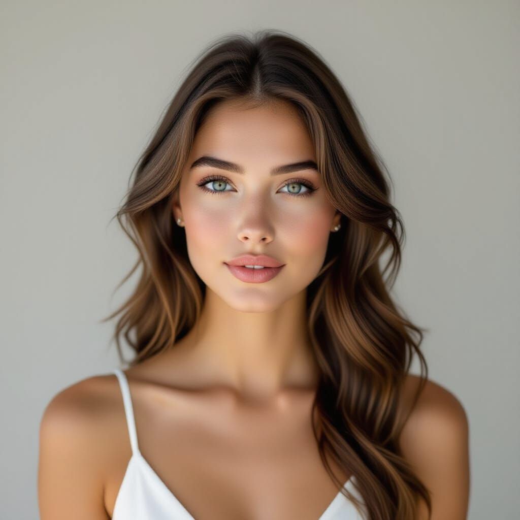 Stunning Portrait of Young Ukrainian Woman in Photorealistic...