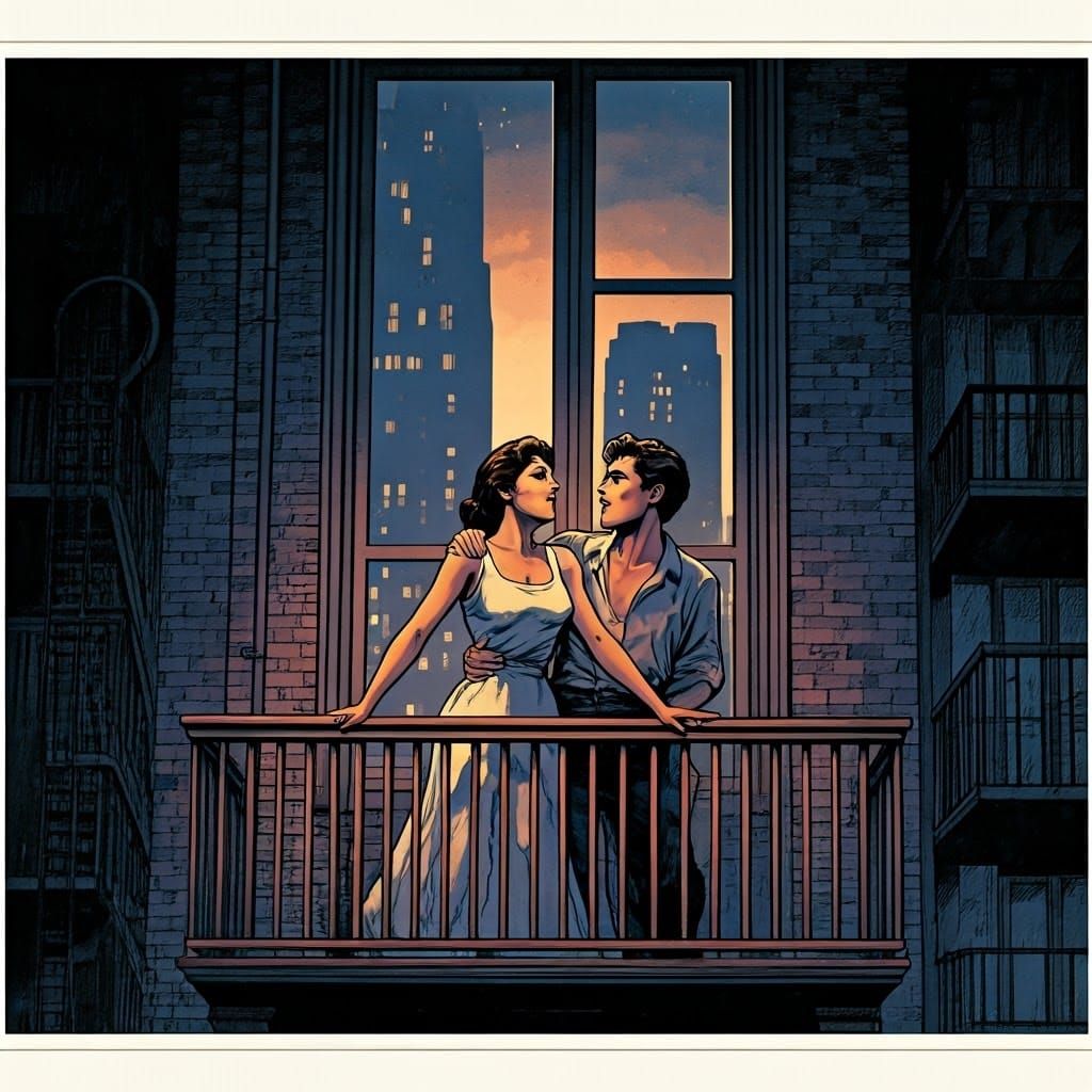 West Side Story Broadway Musical Poster in Comic Art