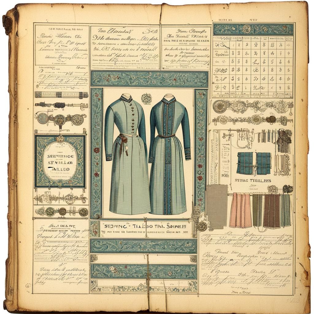 19th Century Sewing and Tailoring Book from Dublin