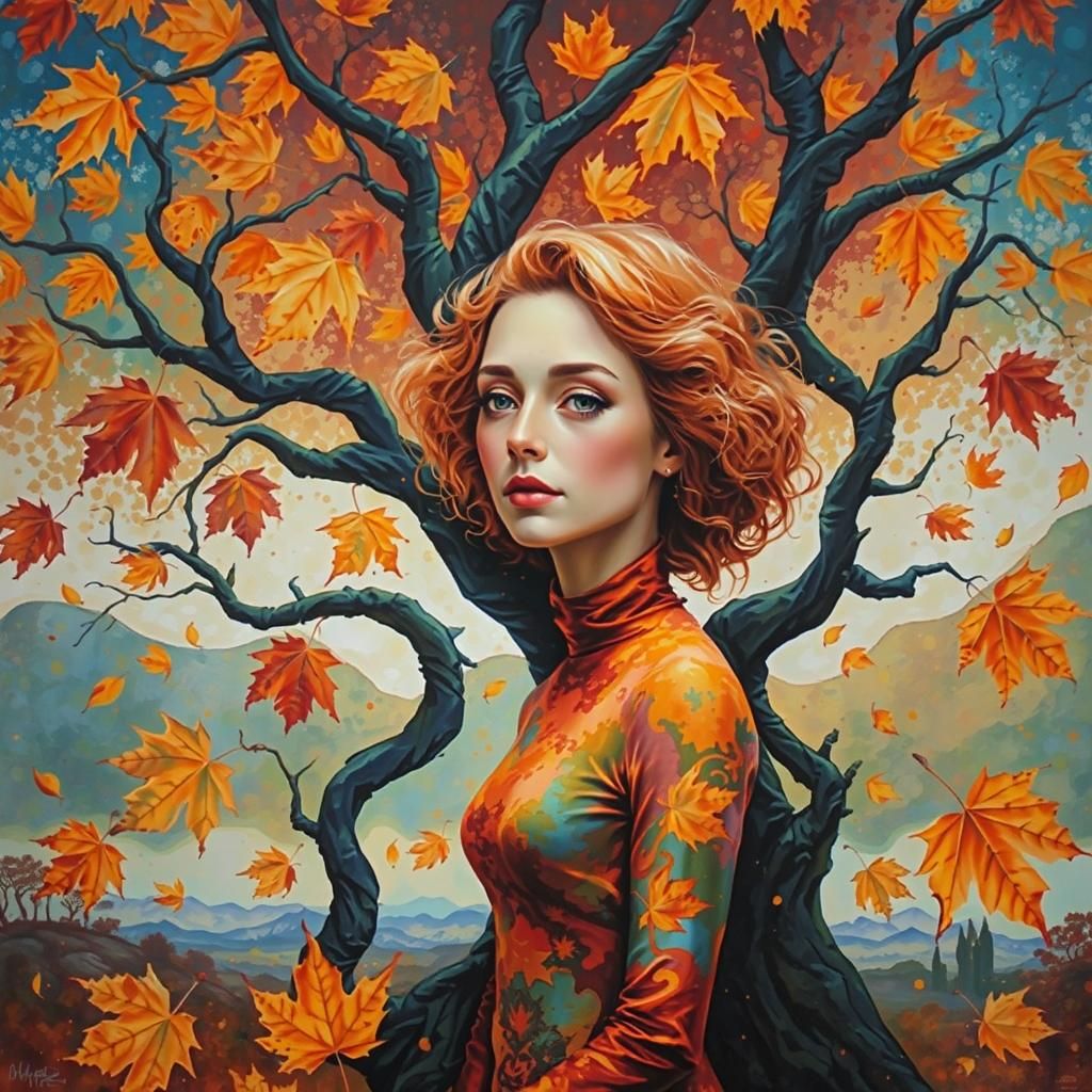 Surreal Autumn God Reveals Vibrant Landscape