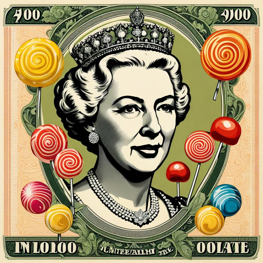 Candy and Queen Elizabeth on Australian Banknote