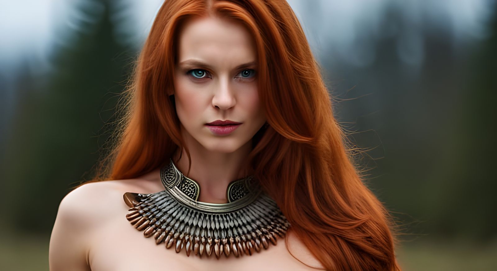 Beautiful redhead woman