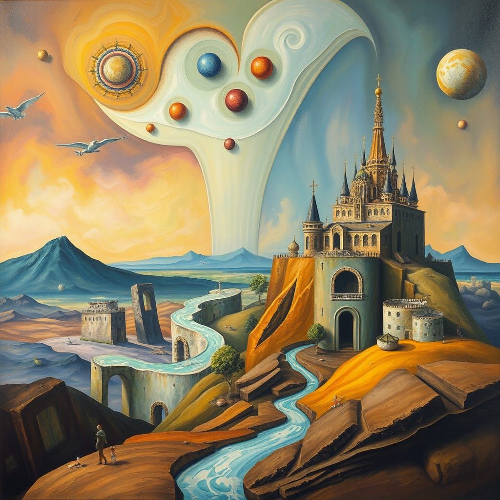 Fantasy Capital in Surreal Landscapes