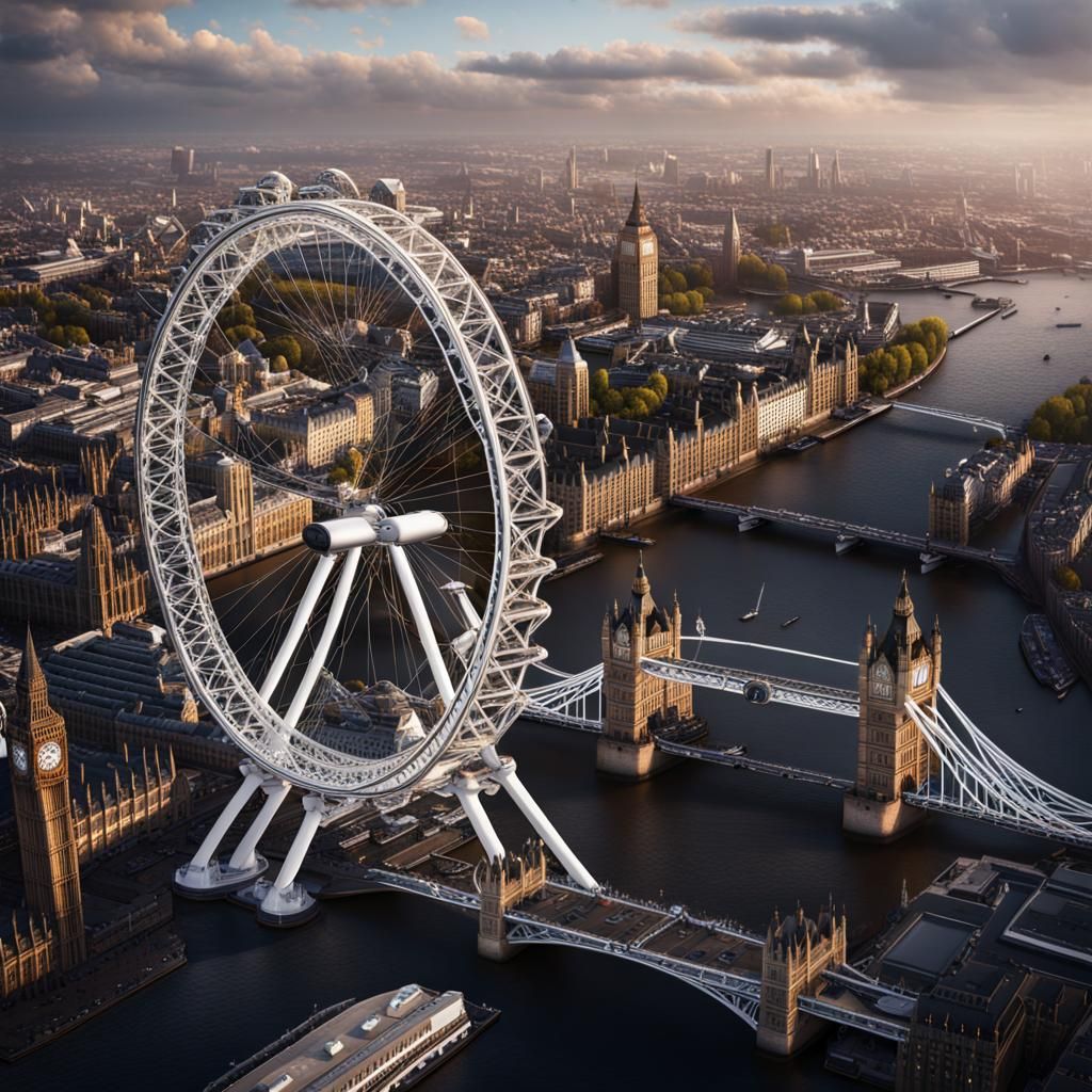 London Eye: Detailed Matte Painting in 8K