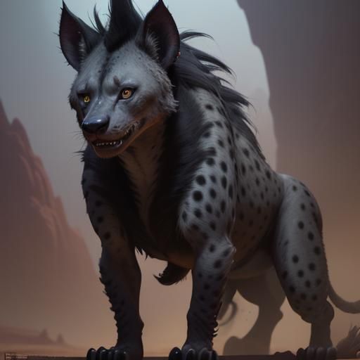 Shenzi the Hyena: Detailed Matte Painting