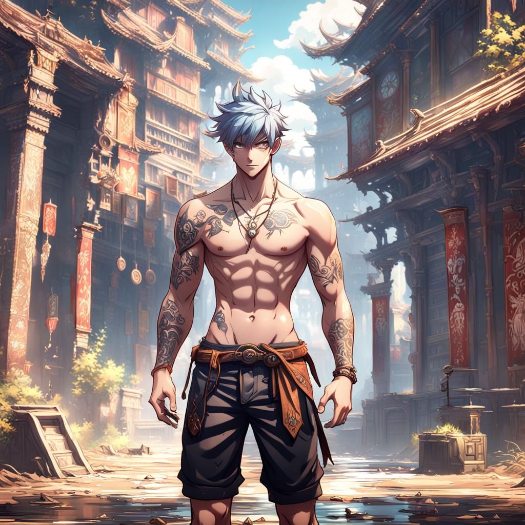 Anime Boys: Detailed Matte Painting in 8K