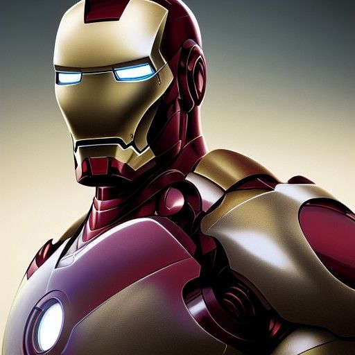 Hyper-Detailed Iron Man Digital Illustration