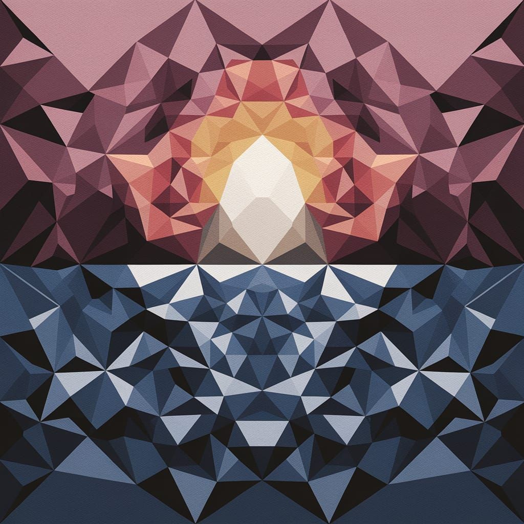 Geometric Pointillism Abstract Texture in Sanguine Tones