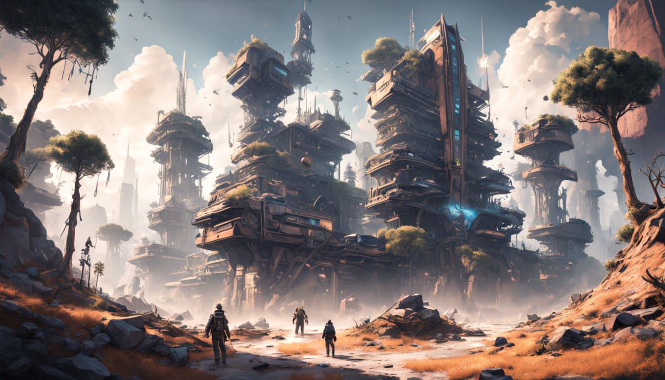 Epic Dystopian Sci-Fi Game Map in 8K Resolution