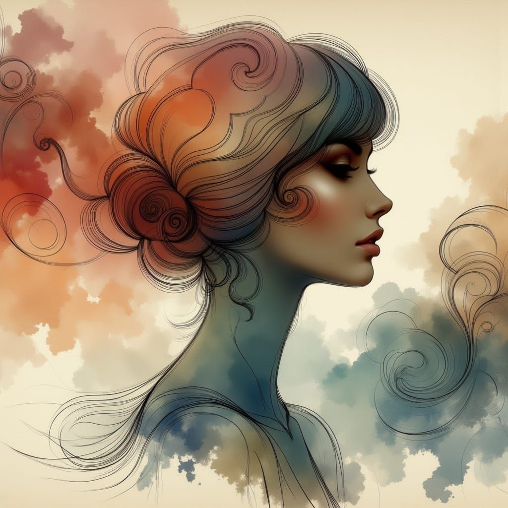 LoRA Model Fluxwash Applied to an AI Image