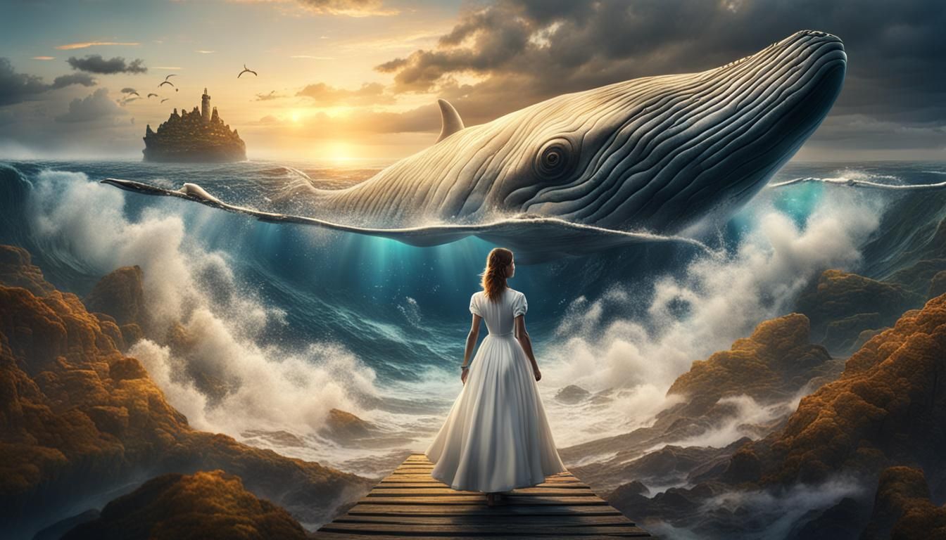 Woman Travels in Whale's Mouth to Deserted Island