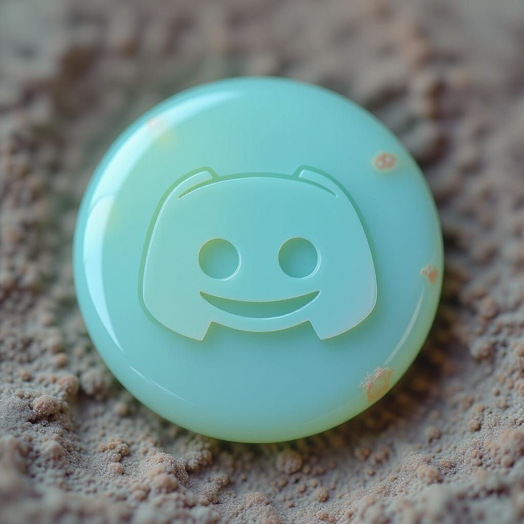 Discord Icon Carved from Opal