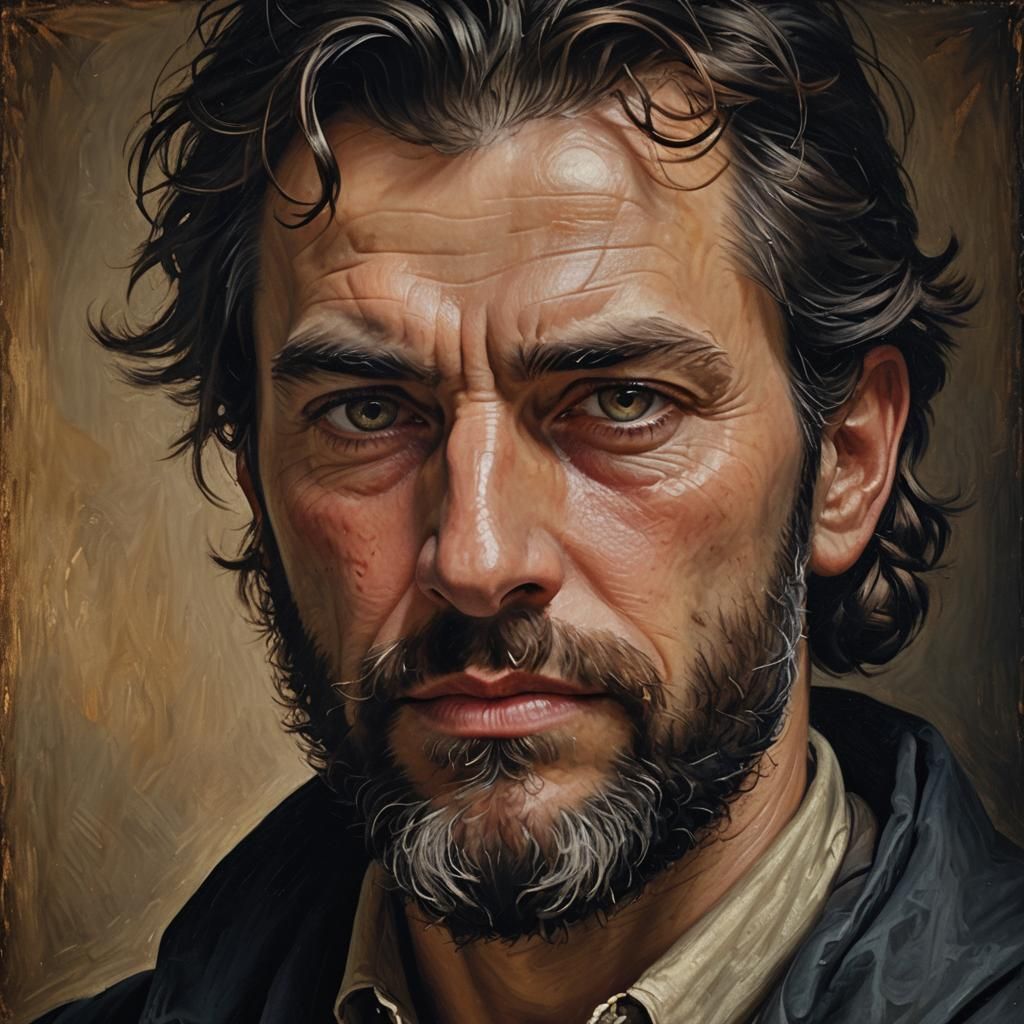 Renaissance Nobleman Portrait in Oil Painting Style