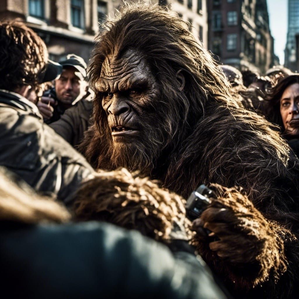 Paparazzi Swarm a Celebrity: Film Noir Cinematic Scene