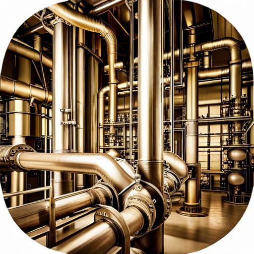 Steampunk Chemical Plant Piping Plan