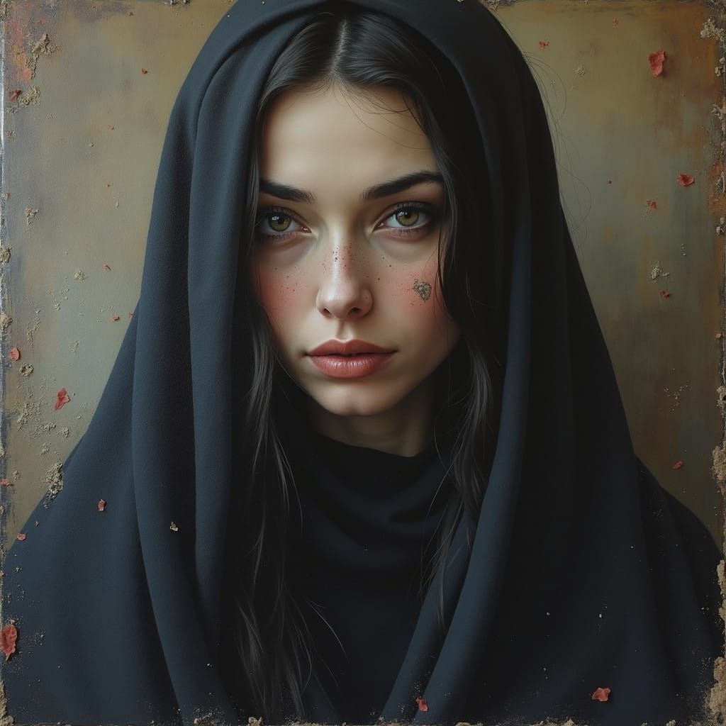 Elegant Omon Woman in Smoky Twilight