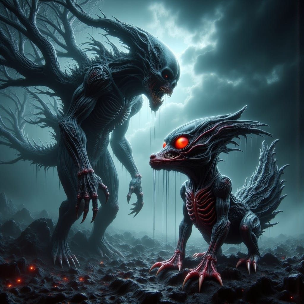 Terrifying Ghost in Fractal Fog with Sinister Rubber Duck