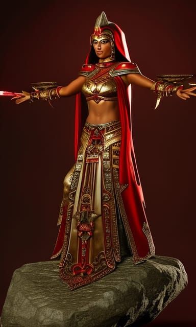 Aztec Priestess Blood Sacrifice: Dark Horror Concept Art