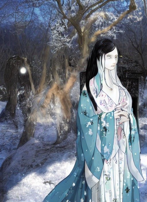 Ethereal Yuki Onna: Snow Woman Spirit