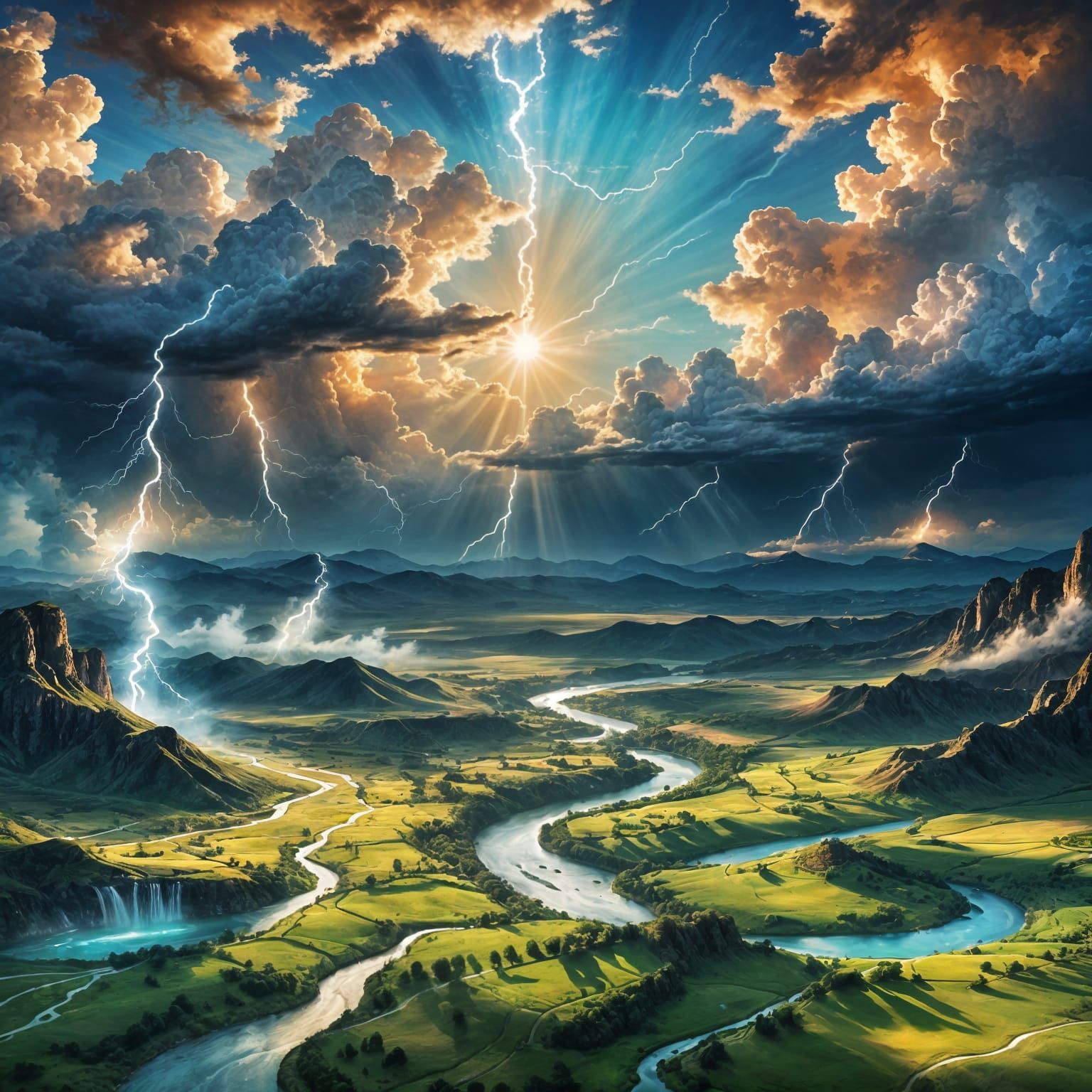 Dramatic Blue Clouds Over Paradise Valley