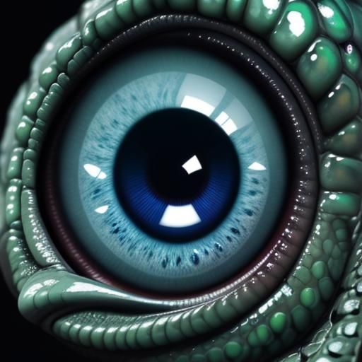 Gleaming Eye of Eldritch Horror: Extreme Closeup