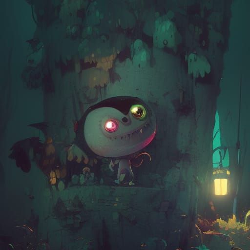 Adorable Big-Eyed Monster: DreamWorks Photoillustration