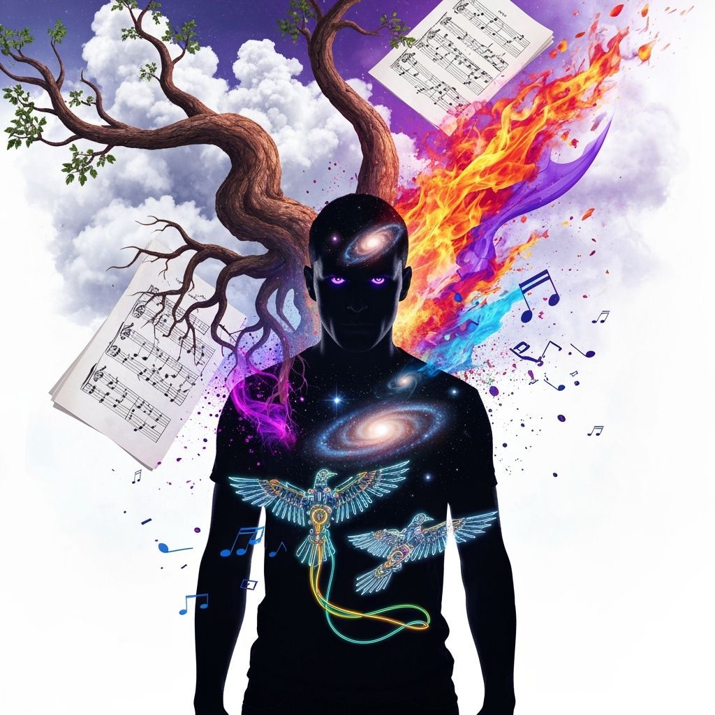 Surreal Double Exposure Portrait in Vivid Colors