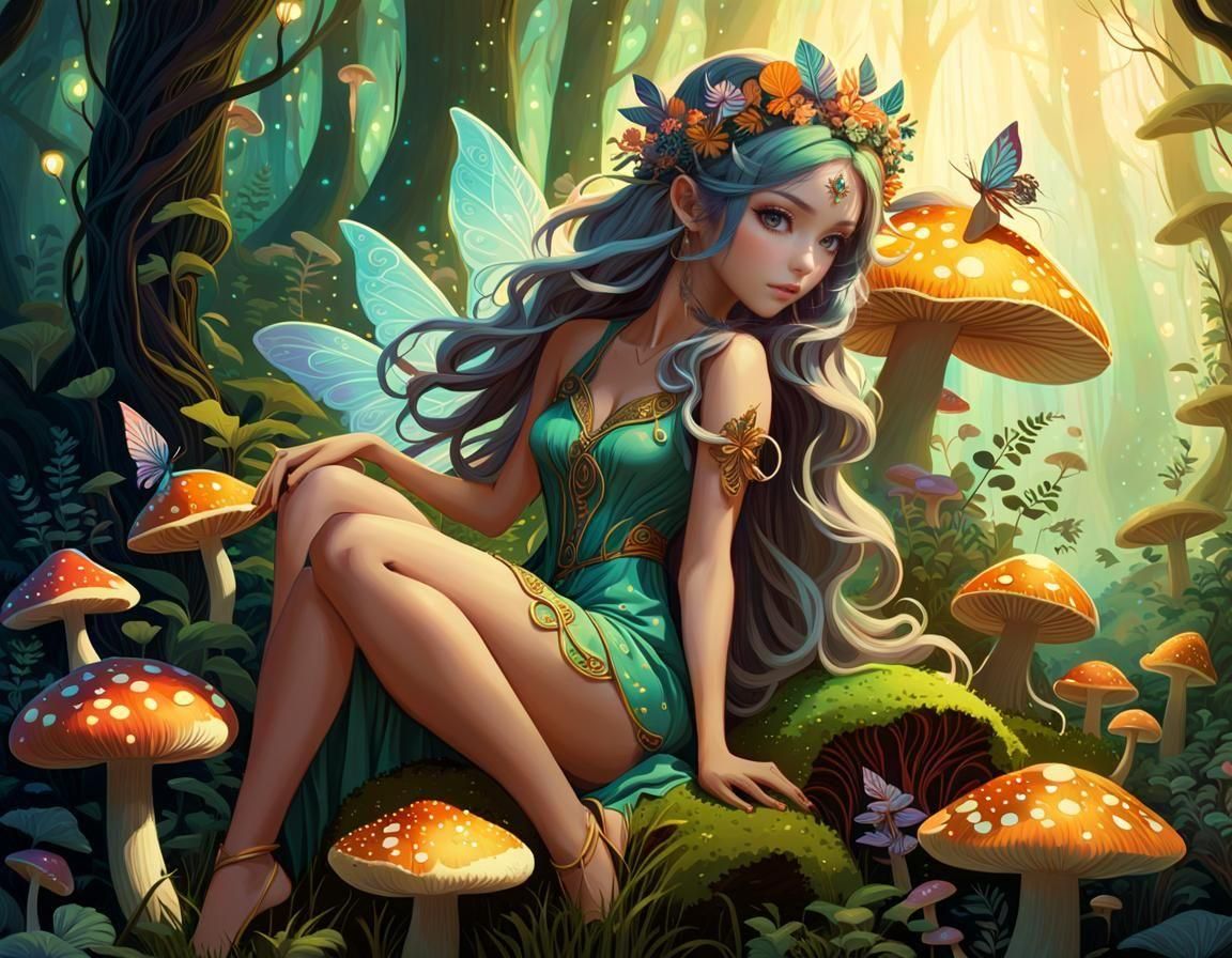 Bohemian Fae in Detailed 3D Anime Art