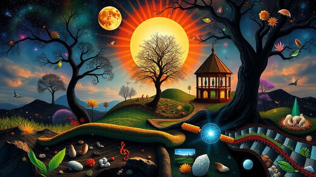 Nature-Inspired Digital Artwork with Vibrant Absorption Spec...