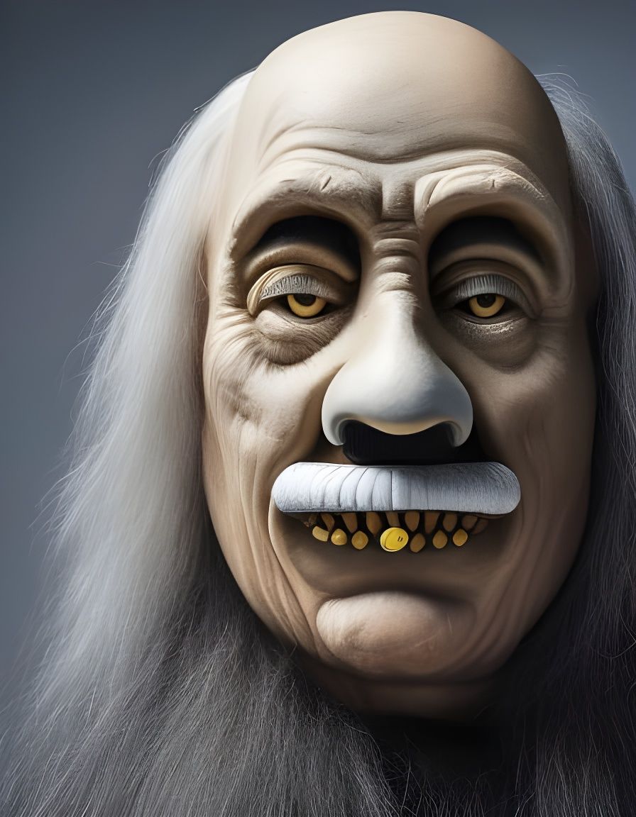 scary head from a ghost train