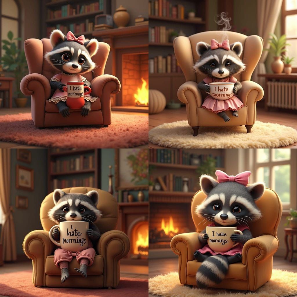 A 3D-rendered digital illustration of an adorable little fem...