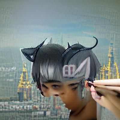 E-boy with cat ears going "nya"