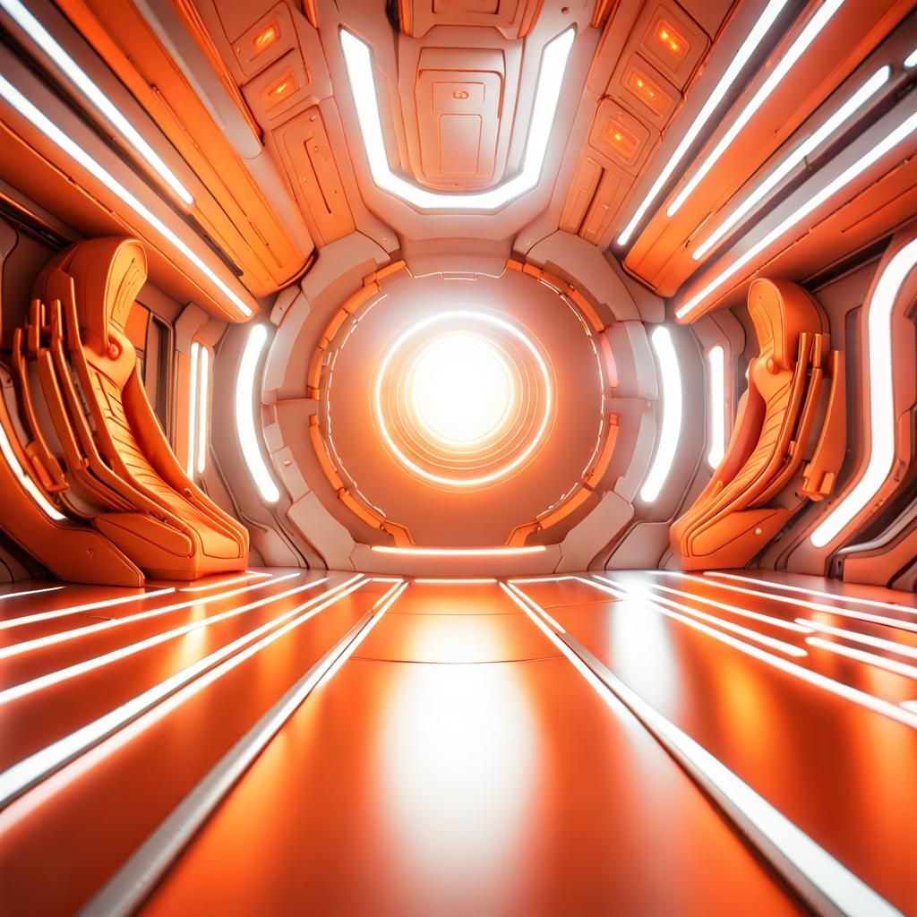 Abstract Space Age Background in 3D