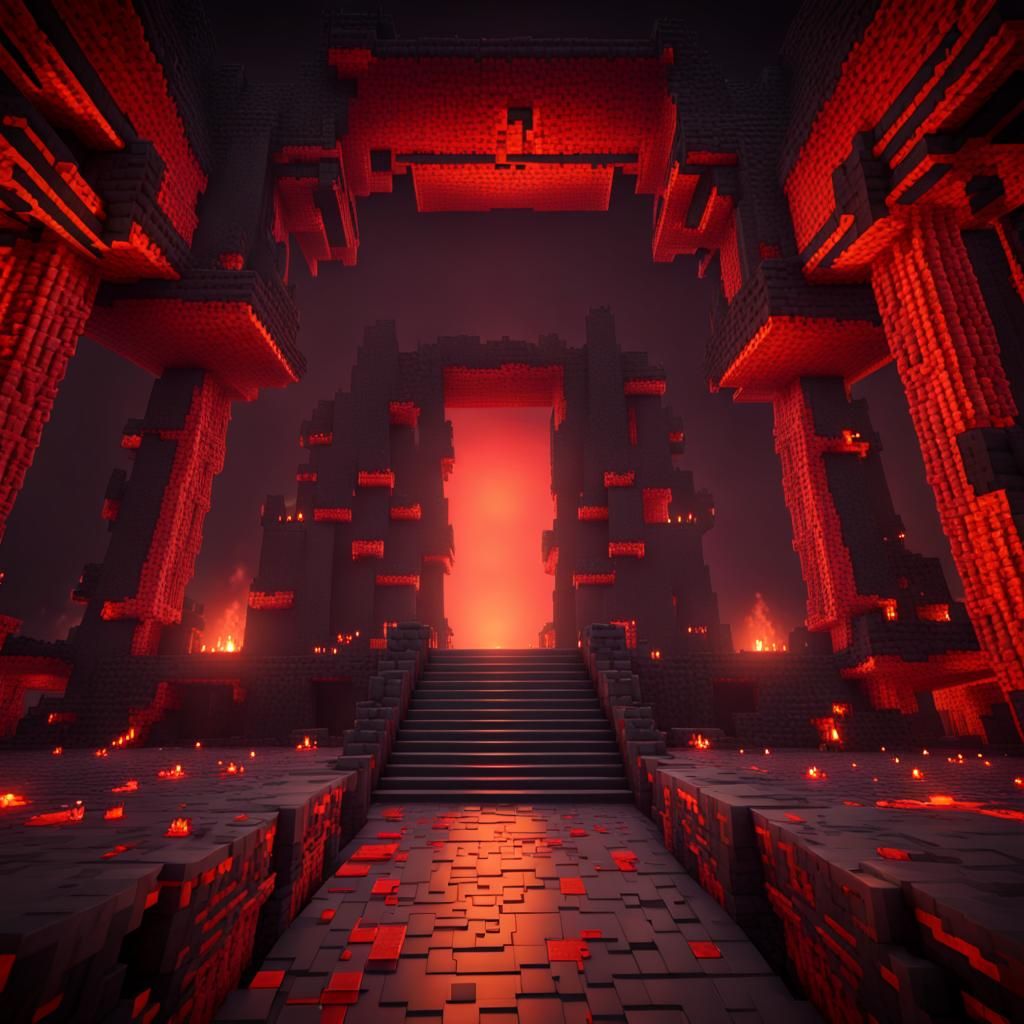 Nether Biome: Giant Evil Minecraft Castle