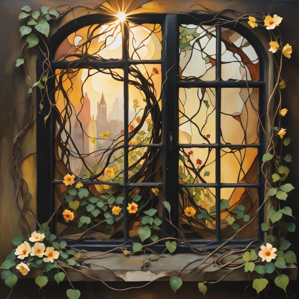 Celtic Goddess Echoing Through Broken Windows