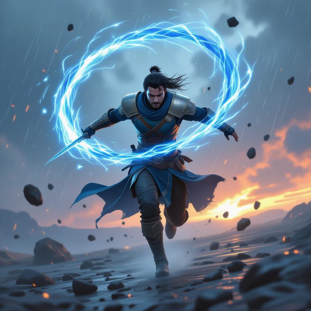 Stormblessed: Shattered Plains Warrior in Digital Art Style