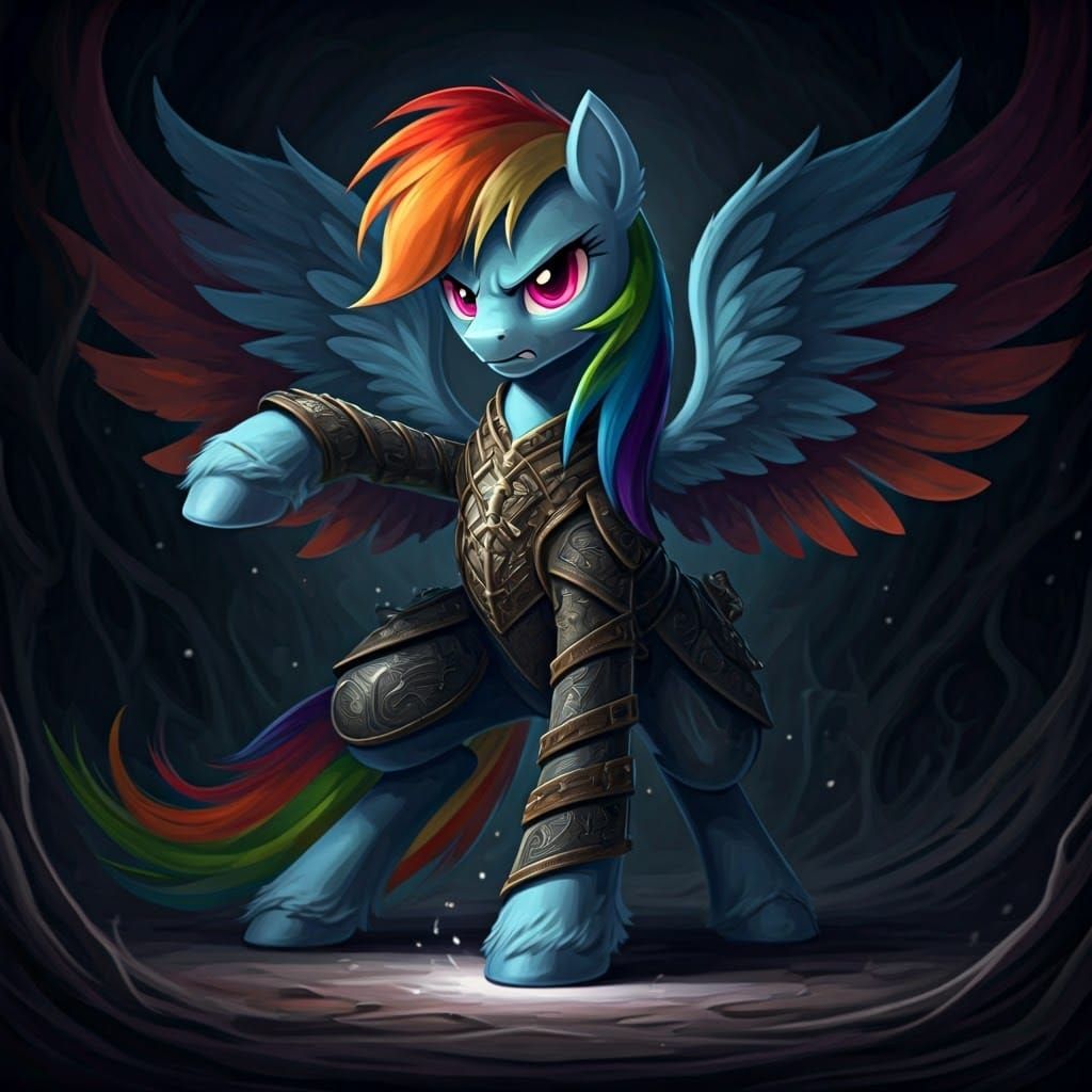 Dark Fantasy Warrior in Twisted Dreamscape