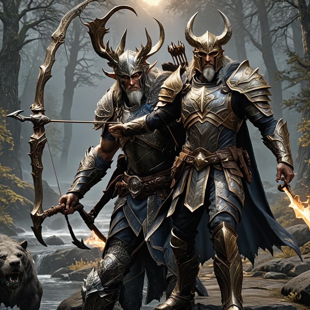 Epic Skyrim Archer: Odin in Thunder Armor