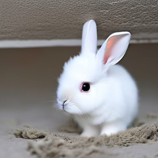 Tiny White Bunny: An Adorable AI Image