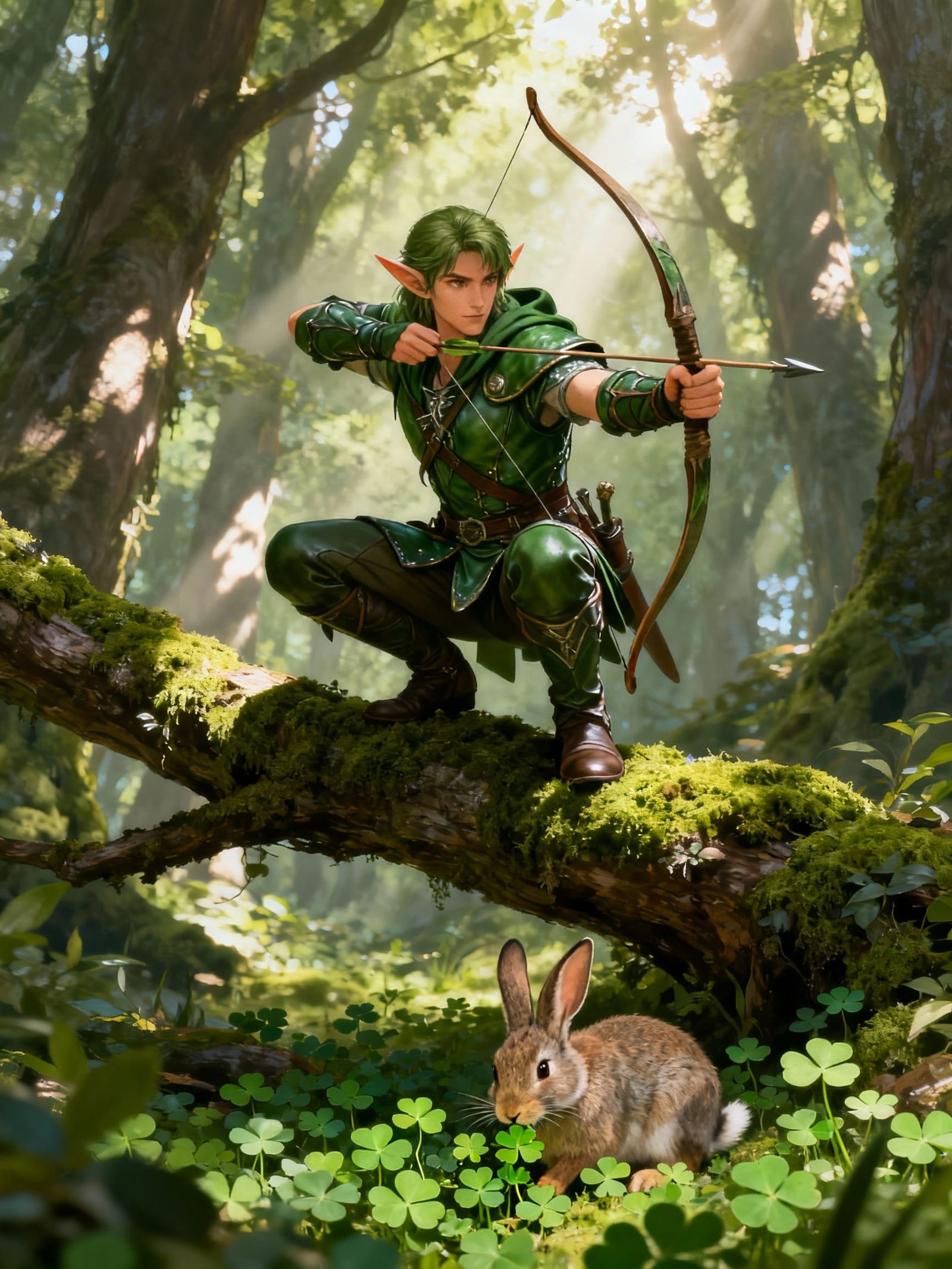 Elf Archer Defends Enchanted Forest
