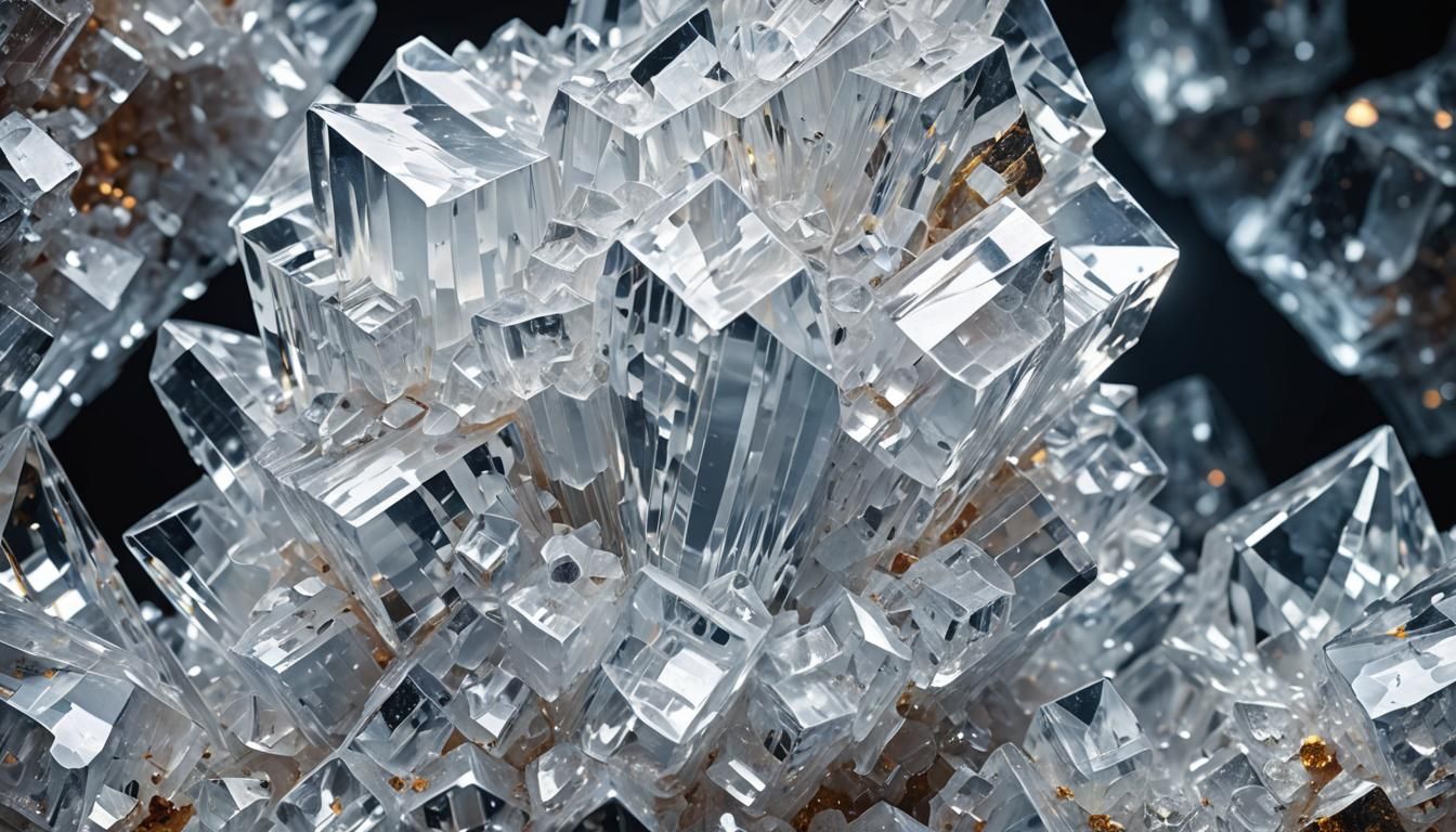 Halite Crystal Formation in Macro Photography
