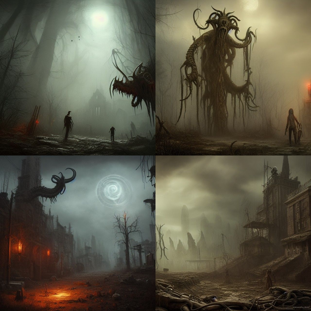 Dark Post-Apocalyptic World Ruined by Elder God