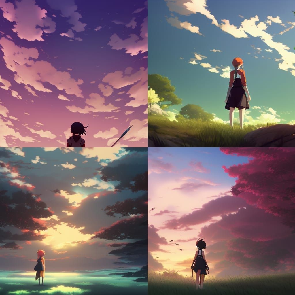 Anime Key Visual Art in Ghibli Style